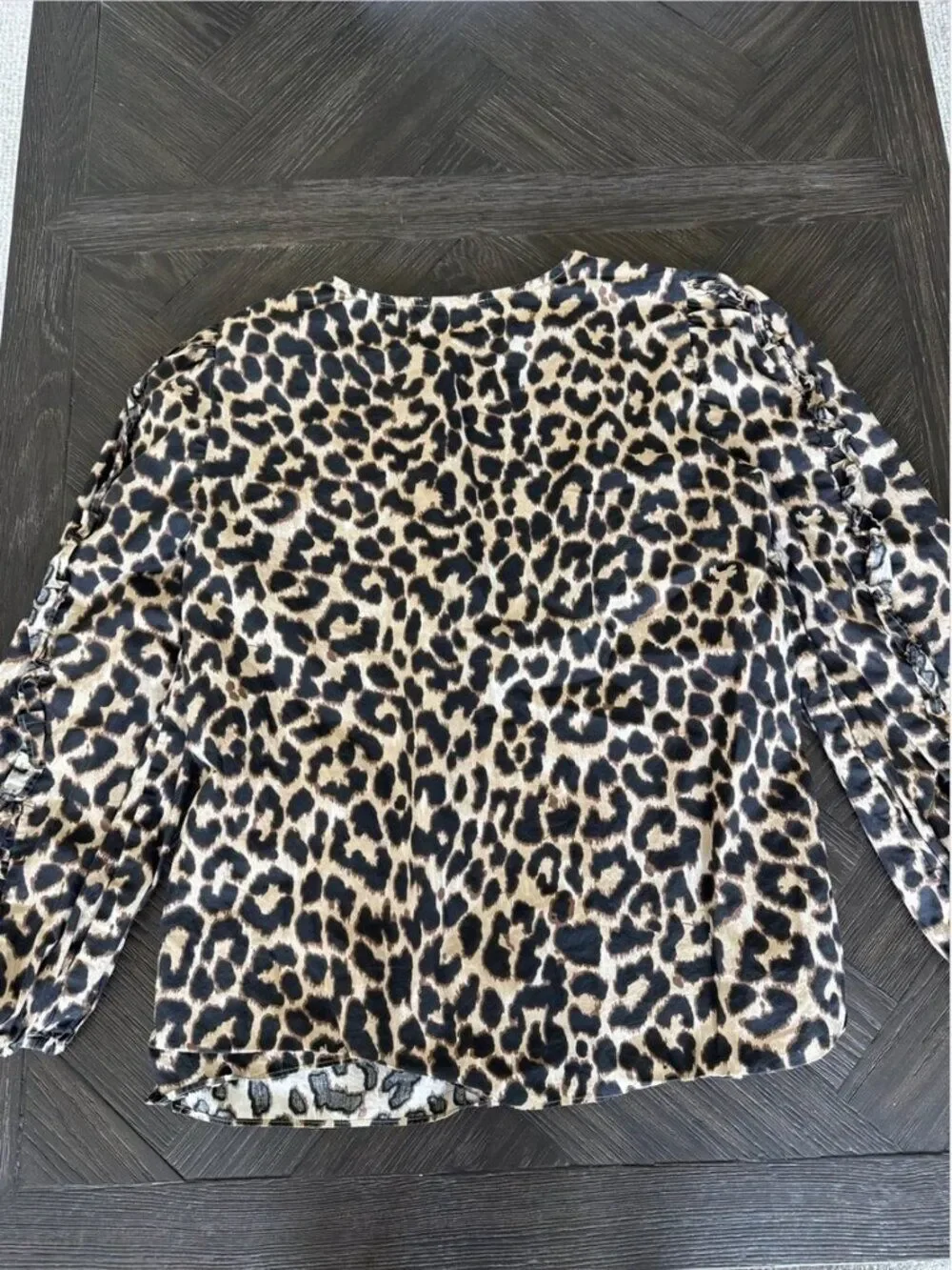 J.Crew Leopard Puff Sleeve Top XS | Date Night Blouse | Fall Going Out Top